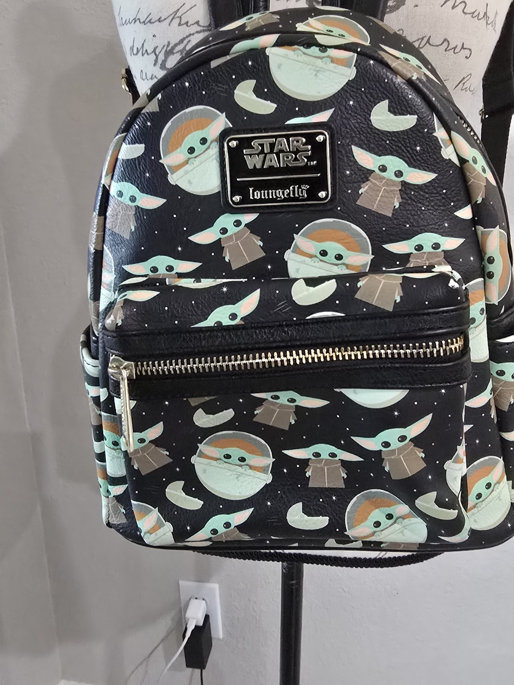 Star Wars Loungefly Grogu (Baby Yoda) Mini Backpack  All-Over Print